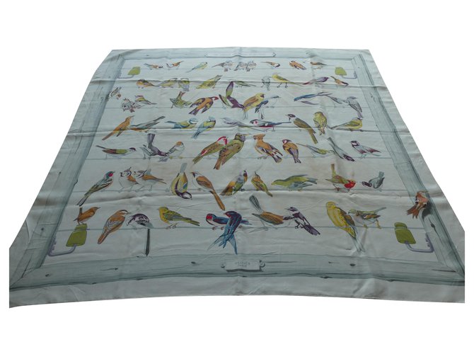 square hermès collector "the birds of the fields and woods" circa 1950 Silk  ref.232157