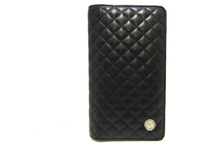 Portafoglio Chanel Nero Pelle  ref.232179