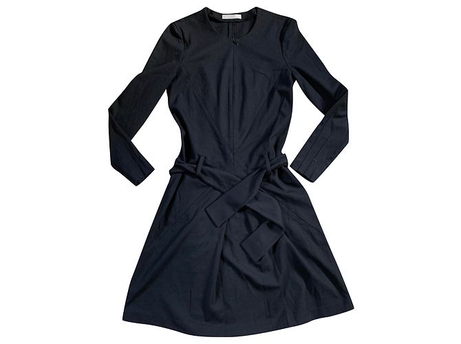 Autre Marque Stefanel Kleid Schwarz Viscose Größe M