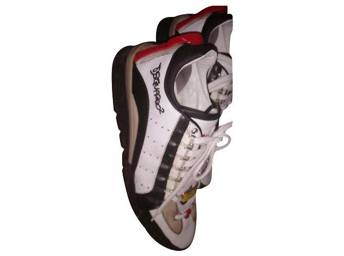Baskets Dsquared2 blanches en tissu