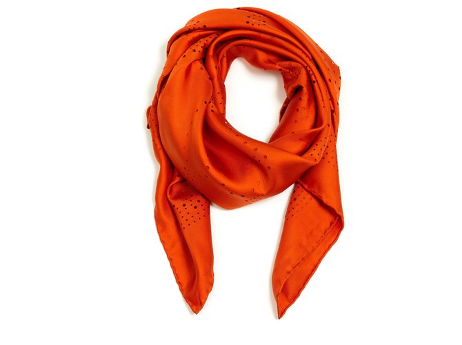 Hermès LASER QUADRIGE Orange Silk  ref.232352