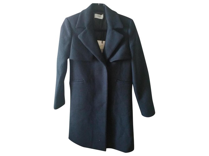 Zapa Coats, Outerwear Navy blue Wool  ref.232372