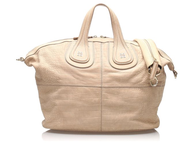 Givenchy Brown Nightingale Leather Satchel Beige  ref.232496