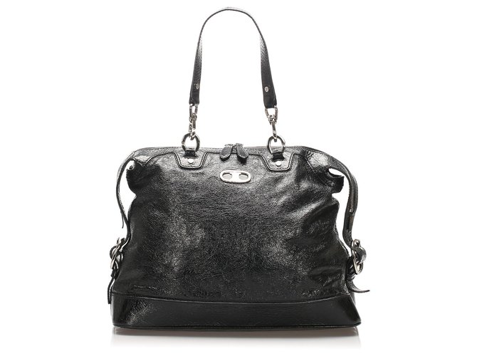 Céline Celine Black Leather Shoulder Bag Pony-style calfskin  ref.232504
