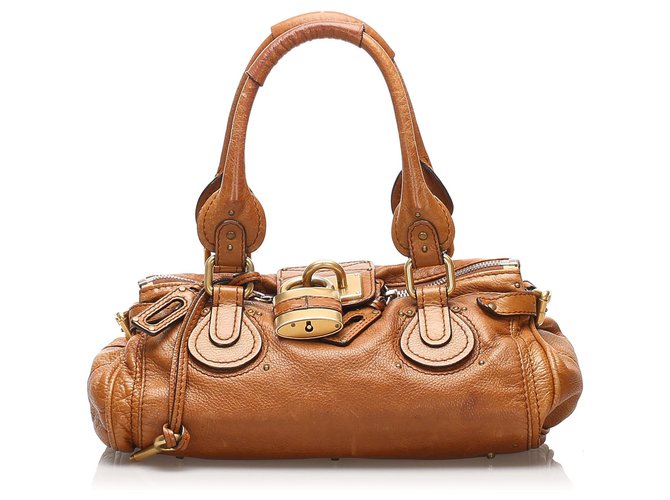 Chloé Chloe Brown Paddington Leather Handbag Pony-style calfskin  ref.232509