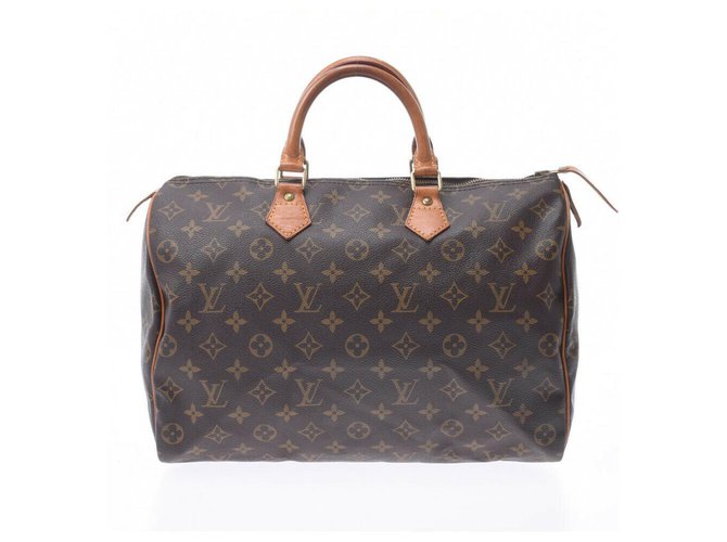 Louis Vuitton Speedy 35 Brown Cloth  ref.232563