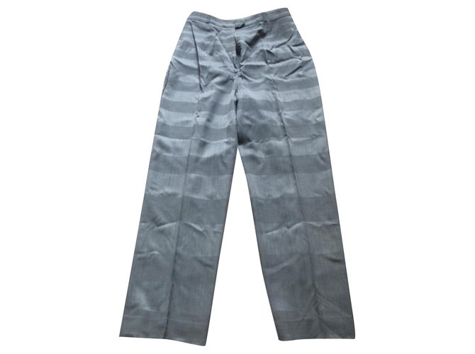 Pantalon droit Dior Coton Gris anthracite  ref.232582