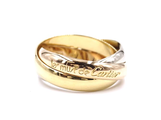 Love Cartier Tricolor 18k Tamanho do anel da trindade 52 Multicor Ouro amarelo  ref.232647