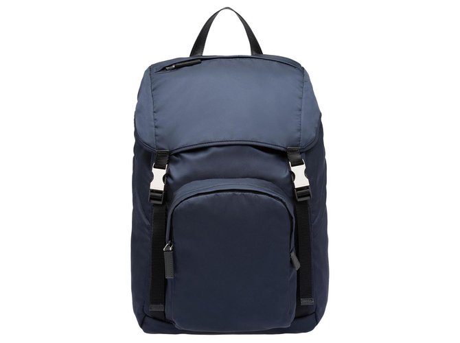 Prada backpack new Navy blue Nylon  ref.232706