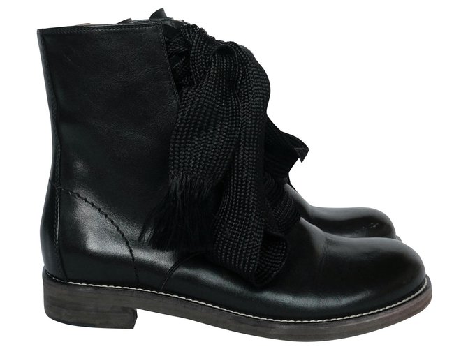 Chloé Harper Ankle Boots Black Leather  ref.232708