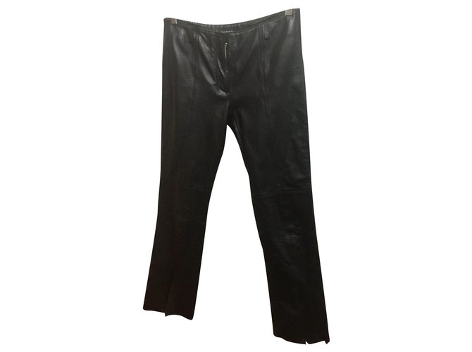Guess Leather trousers with zips Black  ref.232743