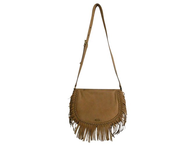 Ikks Handbags Brown Beige Light brown Leather  ref.232823