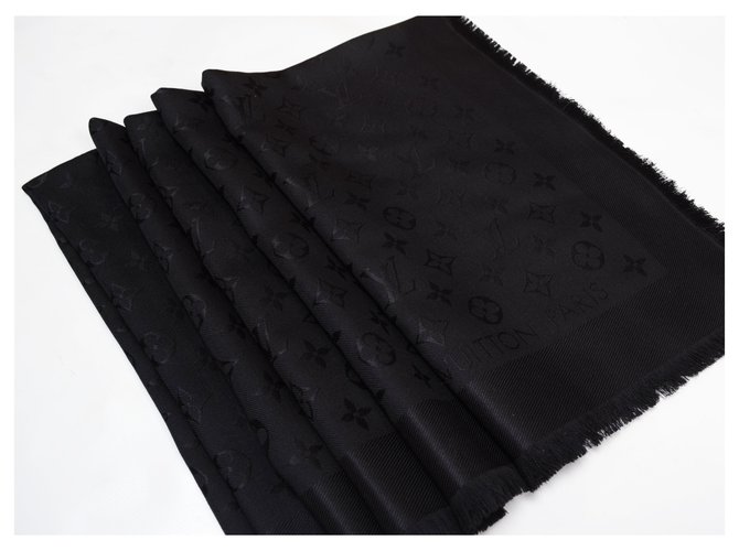 Louis Vuitton Scarves Black Silk  ref.232825