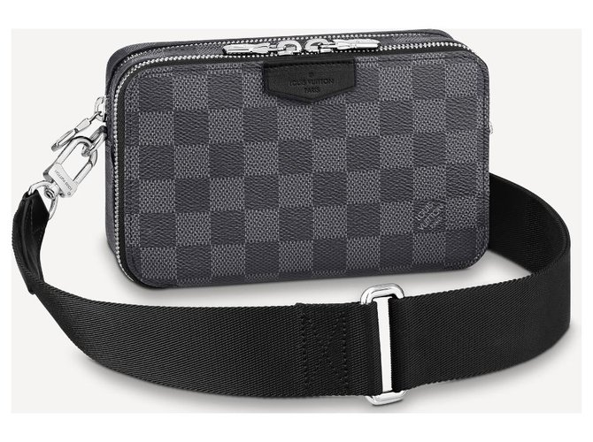 Louis Vuitton LV Alpha wearable wallet Grey Leather  ref.232950