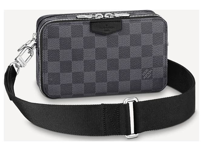 Louis Vuitton LV Alpha tragbare Brieftasche Grau