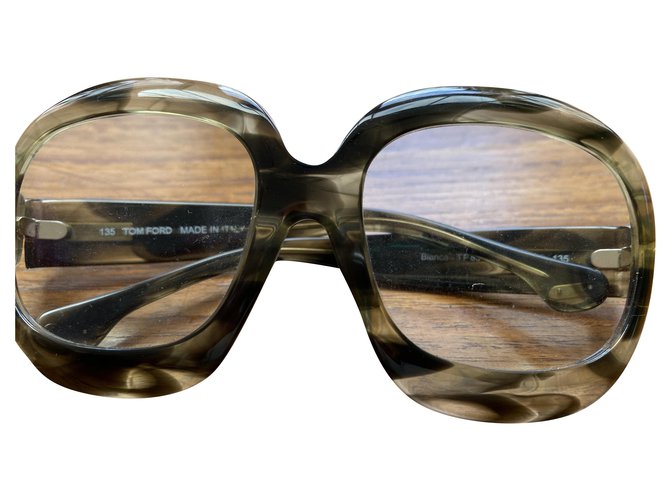 Monturas de gafas Tom Ford Gris pardo Acrílico  ref.232953