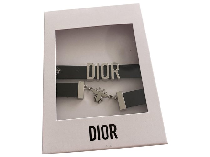 Dior Armbänder Schwarz Leder  ref.232968