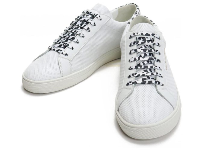 Sneakers Saint Laurent nuove Bianco Pelle  ref.233011
