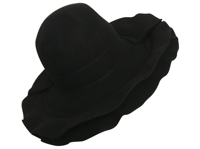 Comme Des Garcons Sombreros Negro Lana  ref.233024