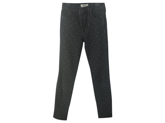 Madewell jeans Coton Gris anthracite  ref.233036