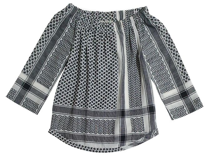 Cecilie Copenhagen Cotton Black and White Blouse