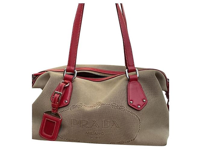Concept Prada Handtasche Rot Lammleder