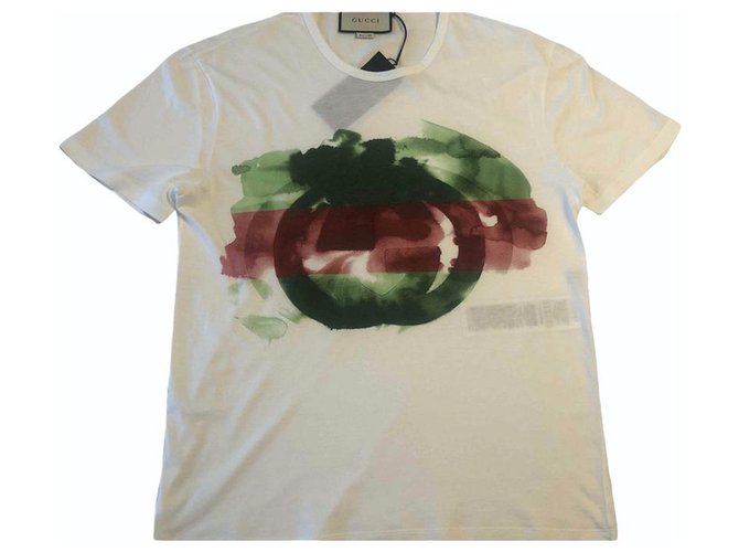 Gucci T-shirt en cotton Coton Blanc  ref.233097