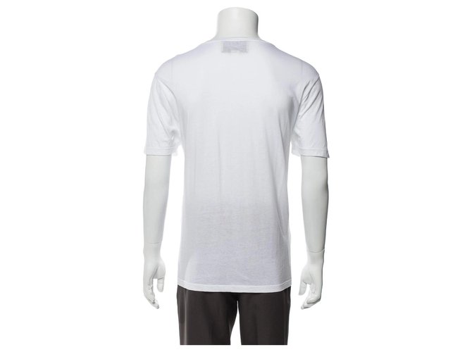 camiseta gucci new white logo Blanco Algodón  ref.233137