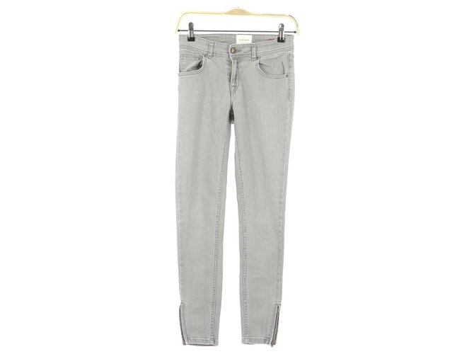 SéZane Jeans Grey Cotton  ref.233205
