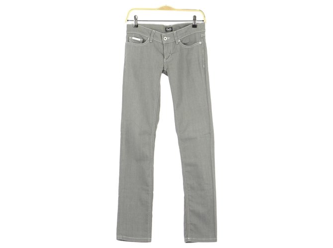 D&G Trousers Grey Cotton  ref.233208