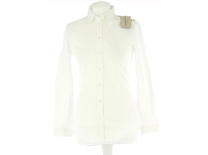 Burberry Shirt White Cotton  ref.233215