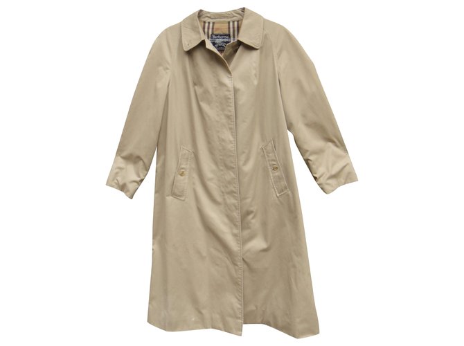 Burberry woman raincoat vintage t 40 Beige Cotton Polyester  ref.233224