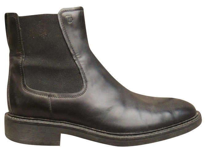 Tod's p boots 42,5 Black Leather  ref.233231