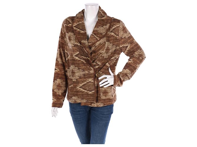 Blazer Ralph Lauren in cotone beige marrone