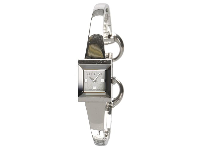 gucci silver square watch