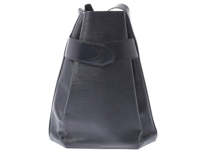 Louis Vuitton Sac d'épaule Bucket Black Leather  ref.233435