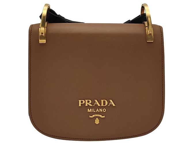 Pionnière Bolsa pioneira em couro Prada Marrom Preto