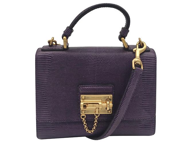 Bolsa Monica da Dolce & Gabbana em couro roxo