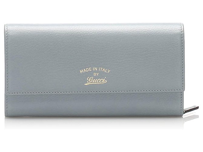gucci blue leather wallet