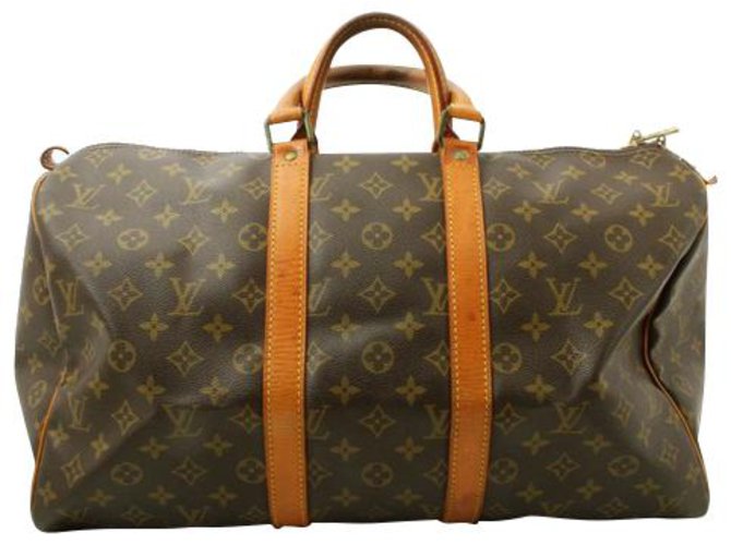 Louis Vuitton Keepall 45 Brown Cloth  ref.233850