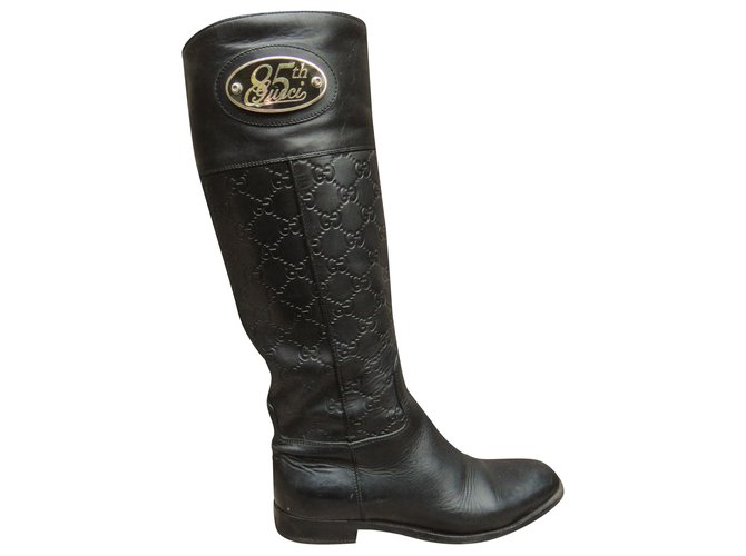 Gucci p boots 37,5 Black Leather  ref.233860