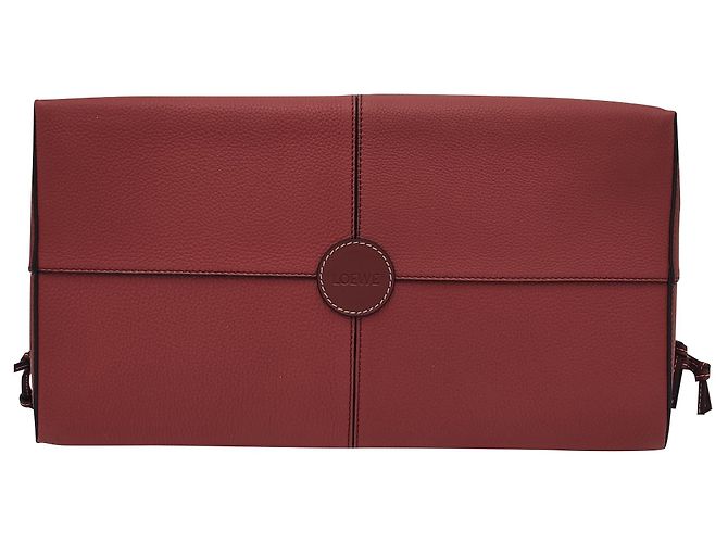 Bolsa Almofada Loewe em Couro Romã Bordeaux