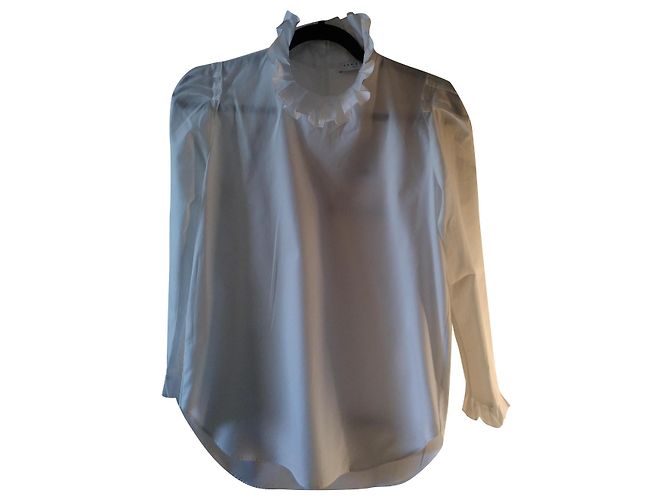 Sandro Rosane Blusa de algodón Eggshell Blanco roto 