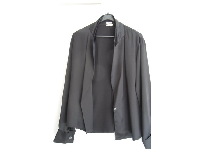Hermès Tops Black Silk  ref.233996