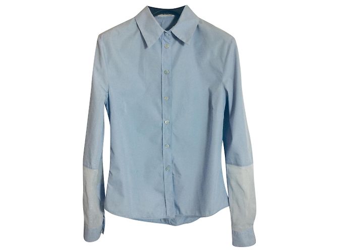 Acne Camisa de algodón celeste Azul claro 