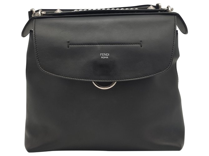 Fendi Back to School Bag Black Leather  ref.234016