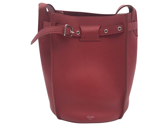 Céline Celine Sangle bag in red leather  ref.234033