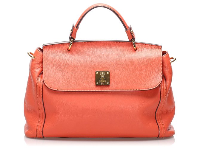 mcm orange bag