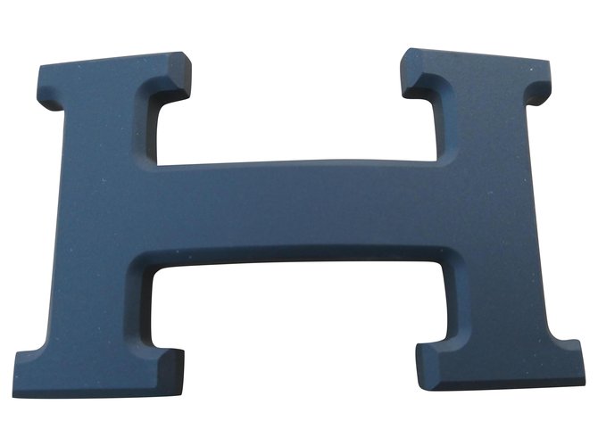 boucle de ceinture hermès modéle 5382 PVD mat 32mm Acier Noir  ref.234159