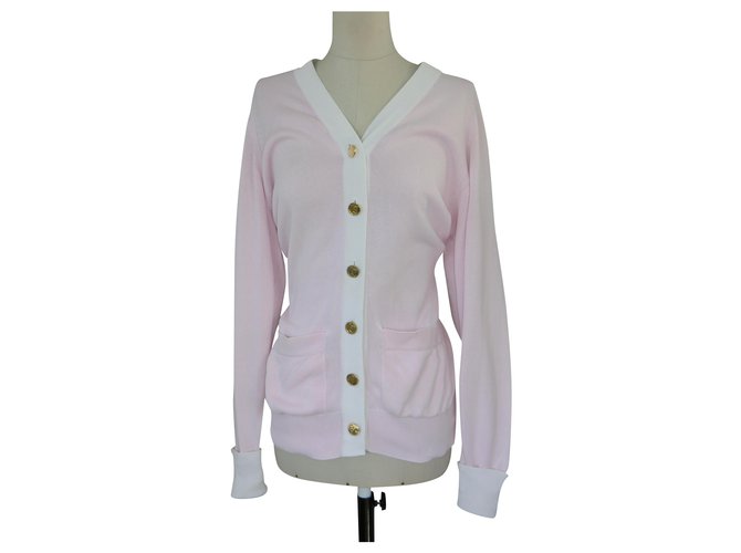 Chanel jacket 100% cotton Size M Pink  ref.234168